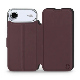 Etui Soft Touch do Apple iPhone 17 Air - wzór Matowy burgund z czernią