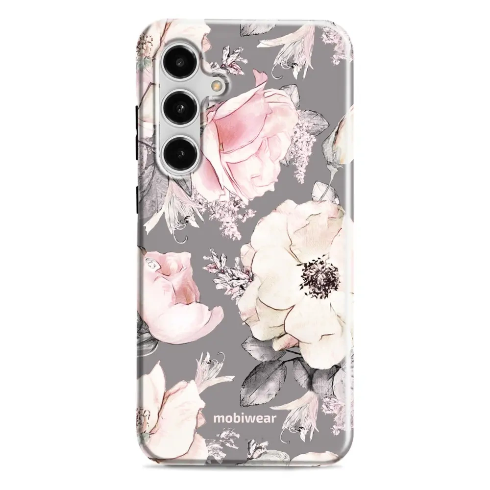 Mobiwear Elite Pro für Samsung Galaxy S24 FE, Geräteschutz, langlebiges Design, komfortable Bedienung, perfekte Passform, Rosa-Blumig