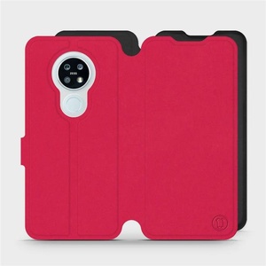 Etui Soft Touch do Nokia 6.2 - wzór Żywa czerwień z czernią