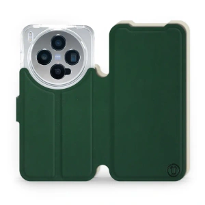 Etui Soft Touch do Vivo X300 - wzór Miejska zieleń z platyną