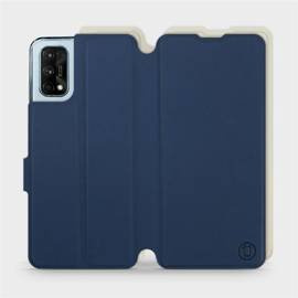 Etui Soft Touch do Realme 7 Pro - wzór Głęboki granat z platyną