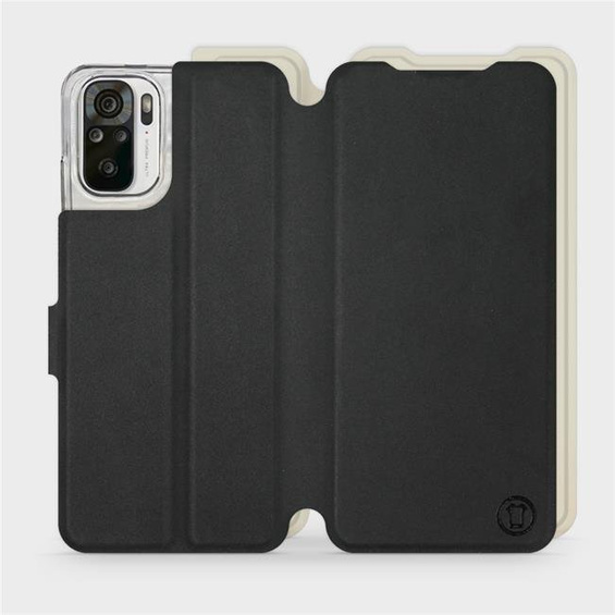 Etui Soft Touch do Xiaomi Redmi Note 10 - wzór Satynowa czerń z platyną