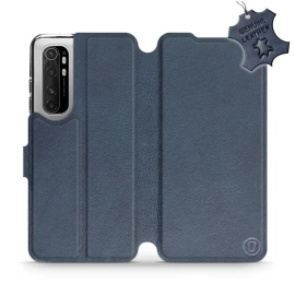 Etui ze skóry naturalnej do Xiaomi Mi Note 10 Lite - wzór Blue Leather