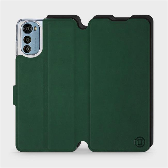 Etui Soft Touch do Motorola Moto E32 - wzór Miejska zieleń z czernią