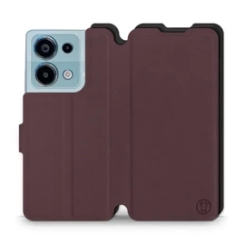 Etui Soft Touch do Xiaomi Redmi Note 13 Pro 4G - wzór Matowy burgund z czernią