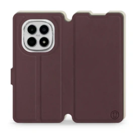 Etui Soft Touch do Xiaomi Redmi Note 15 4G - wzór Matowy burgund z platyną