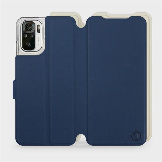 Etui Soft Touch do Xiaomi Redmi Note 10 - wzór Głęboki granat z platyną