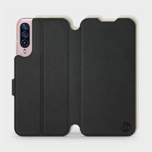 Etui Soft Touch do HTC Desire 22 Pro - wzór Satynowa czerń z platyną