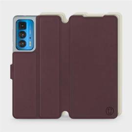 Etui Soft Touch do Motorola Edge 20 Pro - wzór Matowy burgund z platyną