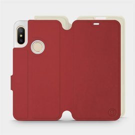 Etui Soft Touch do Xiaomi Mi A2 Lite - wzór Zachodząca czerwień z platyną