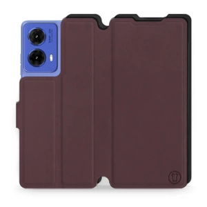 Etui Soft Touch do Motorola Moto G85 5G - wzór Matowy burgund z czernią