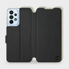 Etui Soft Touch do Samsung Galaxy A23 - wzór Satynowa czerń z platyną