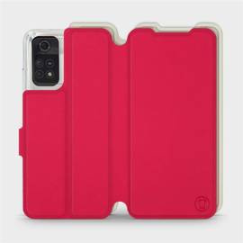 Etui Soft Touch do Xiaomi POCO M4 Pro 4G - wzór Żywa czerwień z platyną