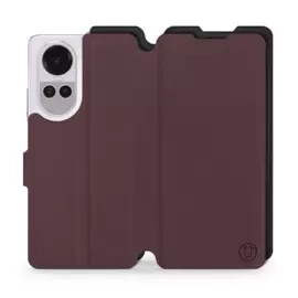 Etui Soft Touch do OPPO Reno 10 Pro 5G - wzór Matowy burgund z czernią