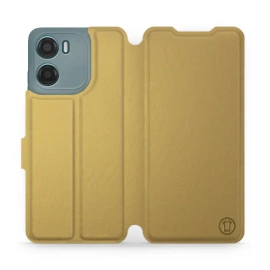 Etui do Motorola Moto E15 - wzór Gold&Orange