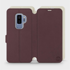 Etui Soft Touch do Samsung Galaxy S9 Plus - wzór Matowy burgund z platyną