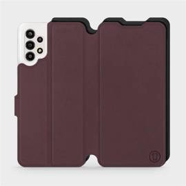 Etui Soft Touch do Samsung Galaxy A13 4G - wzór Matowy burgund z czernią
