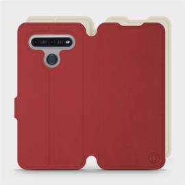 Etui Soft Touch do LG K61 - wzór Zachodząca czerwień z platyną