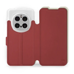 Etui Soft Touch do Huawei Honor Magic7 Pro 5G - wzór Zachodząca czerwień z platyną