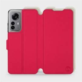 Etui Soft Touch do Xiaomi 12X - wzór Żywa czerwień z platyną