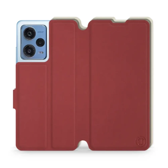 Etui Soft Touch do Xiaomi Redmi Note 12 Pro Plus 5G - wzór Zachodząca czerwień z platyną