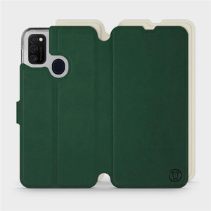 Etui Soft Touch do Samsung Galaxy M21 - wzór Miejska zieleń z platyną