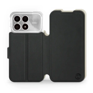 Etui Soft Touch do Xiaomi Poco F8 Pro - wzór Satynowa czerń z platyną