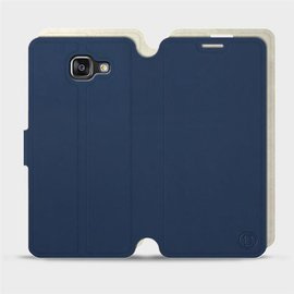 Etui Soft Touch do Samsung Galaxy A5 2016 - wzór Głęboki granat z platyną