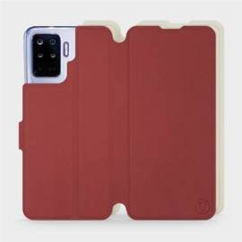 Etui Soft Touch do OPPO Reno 5 Lite - wzór Zachodząca czerwień z platyną