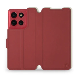 Etui Soft Touch do Motorola Moto G86 Power 5G - wzór Zachodząca czerwień z platyną