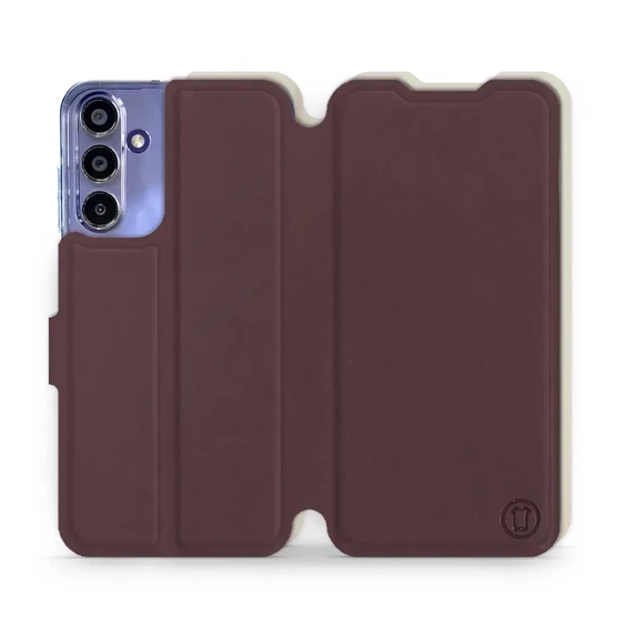 Etui Soft Touch do Samsung Galaxy A15 4G - wzór Matowy burgund z platyną