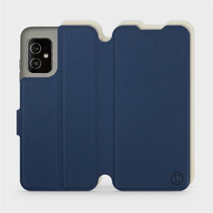 Etui Soft Touch do Asus Zenfone 8 - wzór Głęboki granat z platyną