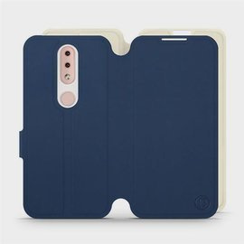 Etui Soft Touch do Nokia 4.2 - wzór Głęboki granat z platyną