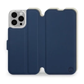 Etui Soft Touch do Apple iPhone 16 Pro Max - wzór Głęboki granat z platyną