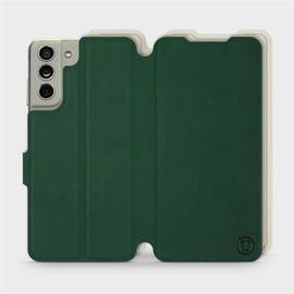 Etui Soft Touch do Samsung Galaxy S21 FE - wzór Miejska zieleń z platyną