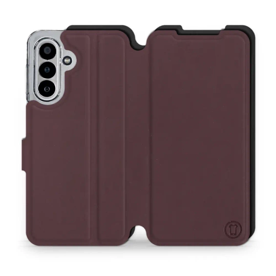 Etui Soft Touch do Samsung Galaxy A17 5G - wzór Matowy burgund z czernią