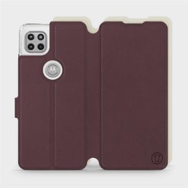 Etui Soft Touch do Motorola Moto G 5G - wzór Matowy burgund z platyną