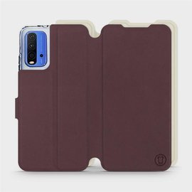 Etui Soft Touch do Xiaomi Redmi 9T - wzór Matowy burgund z platyną