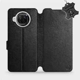 Etui ze skóry naturalnej do Xiaomi MI 10T Lite - wzór Black Leather