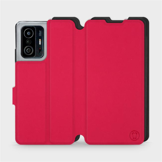 Etui Soft Touch do Xiaomi 11T Pro - wzór Żywa czerwień z czernią