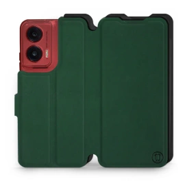 Etui Soft Touch do Motorola Moto G35 5G - wzór Miejska zieleń z czernią