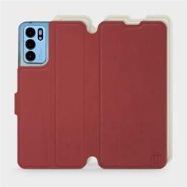 Etui Soft Touch do OPPO Reno 6 5G - wzór Zachodząca czerwień z platyną