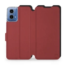 Etui Soft Touch do Motorola Moto G34 5G - wzór Zachodząca czerwień z czernią