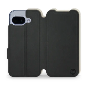 Etui Soft Touch do Google Pixel 9A - wzór Satynowa czerń z platyną