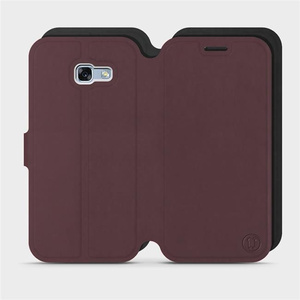 Etui Soft Touch do Samsung Galaxy A5 2017 - wzór Matowy burgund z czernią