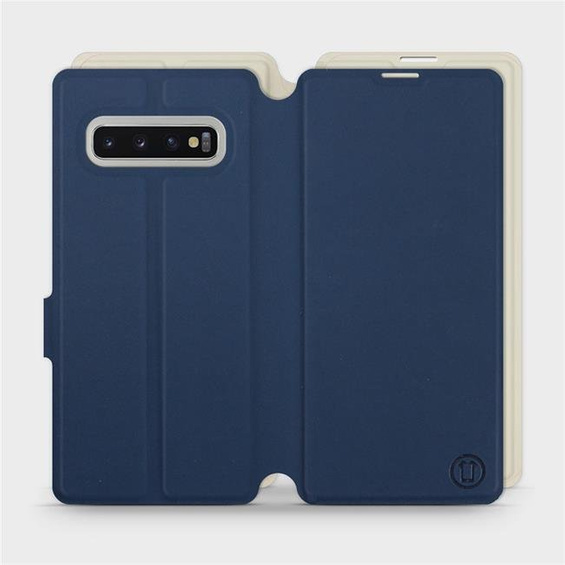 Etui Soft Touch do Samsung Galaxy S10 Plus - wzór Głęboki granat z platyną