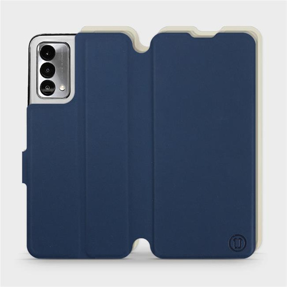 Etui Soft Touch do Realme GT Master Edition - wzór Głęboki granat z platyną