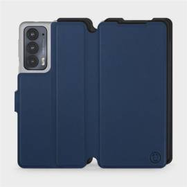 Etui Soft Touch do Motorola Edge 20 - wzór Głęboki granat z czernią