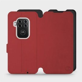 Etui Soft Touch do Motorola One Zoom - wzór Zachodząca czerwień z czernią