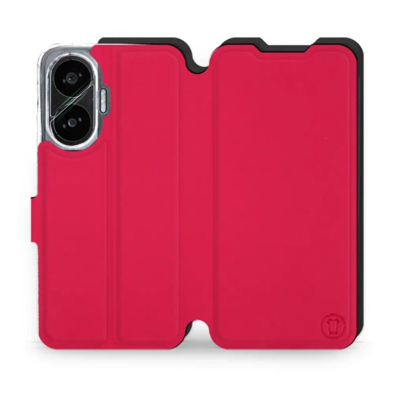 Etui Soft Touch do Xiaomi POCO F7 - wzór Żywa czerwień z czernią